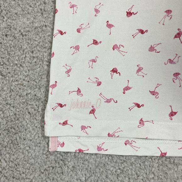 Johnnie O Polo Shirt Mens 2XL All Over Print Golf Performance Flamingo Stretch - Picture 5 of 8